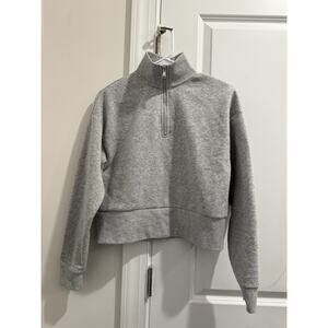 Grey Quarter Zip Sweater Size Small